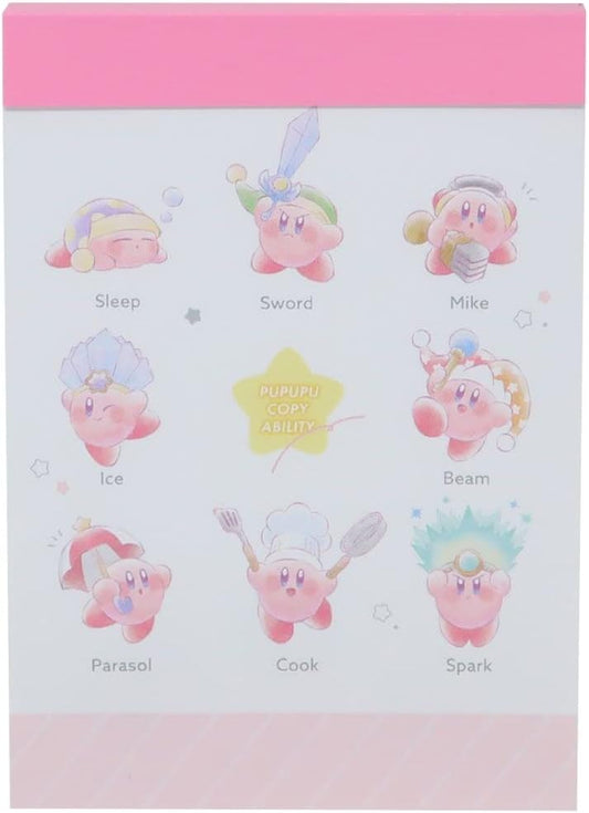 Kirby Shiny Pop Copy Ability Mini Memo Pad Kamio Japan