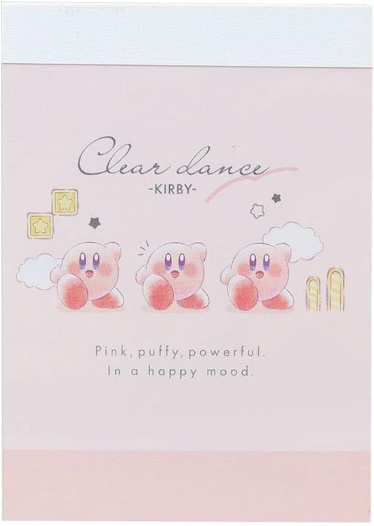 Kirby Shiny Pop Clear Dance Mini Memo Pad Kamio Japan